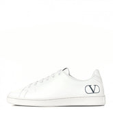 New Valentino Garavani Calfskin Vlogo White Sneakers